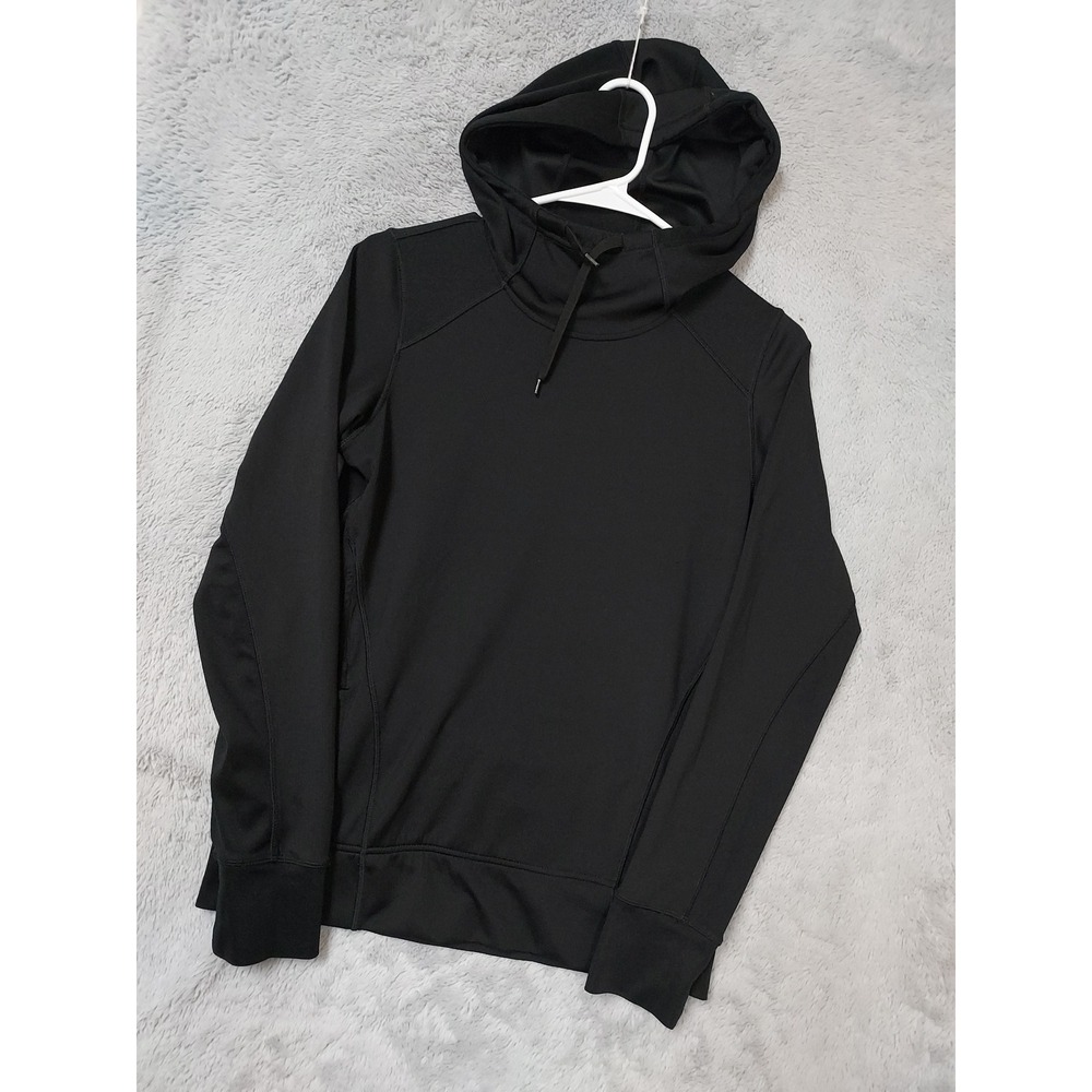 Hylete Jacket Womens Small Activewear Hooded Pullover Black Running Training S